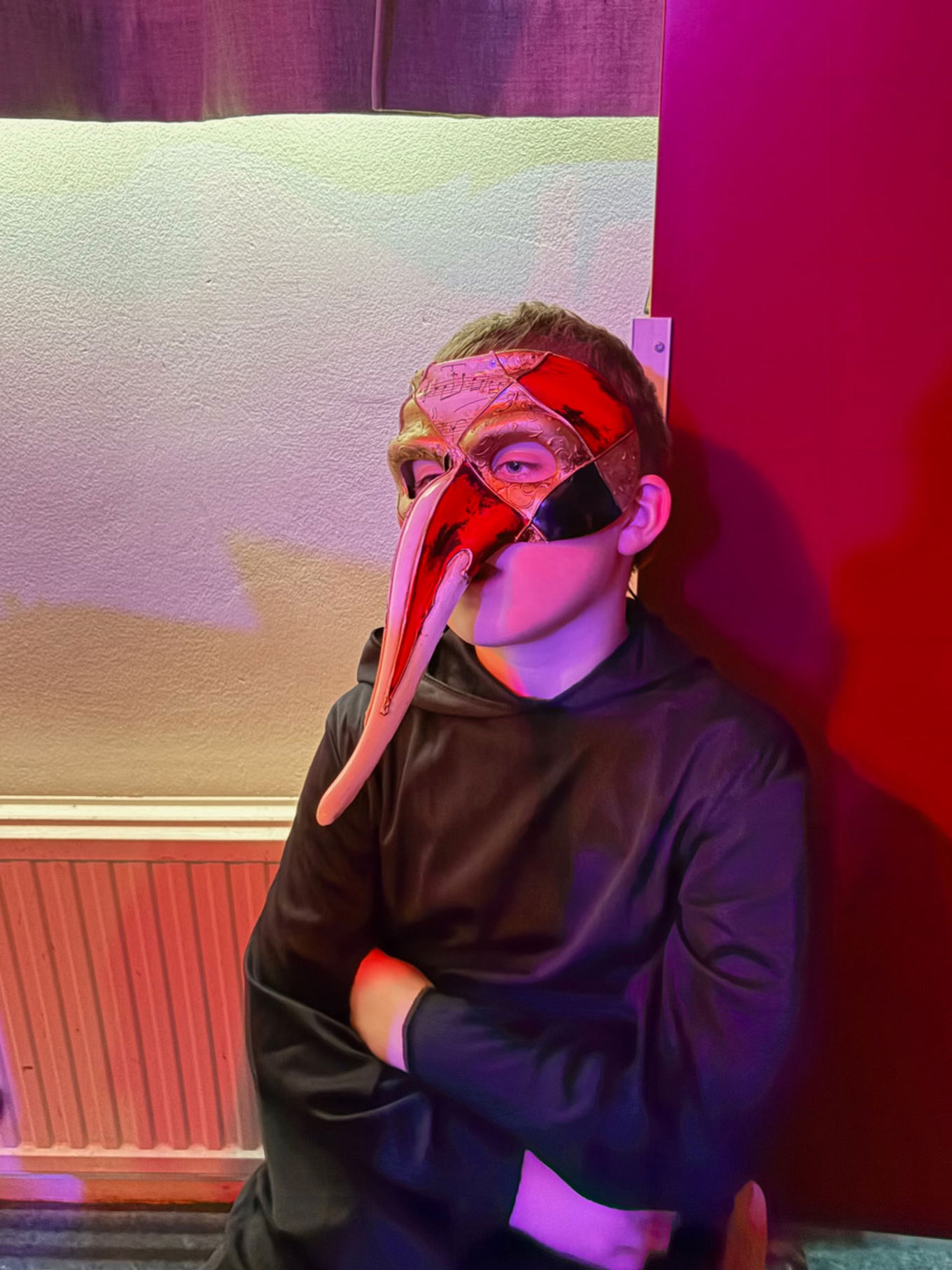 Foto: Linda Marie Prestegård en person med maske