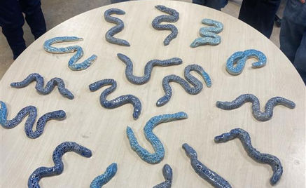 Foto: Linda Marie Prestegård Et skilt med blå skrift