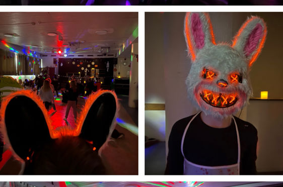 en collage av en person som har på seg et plagg