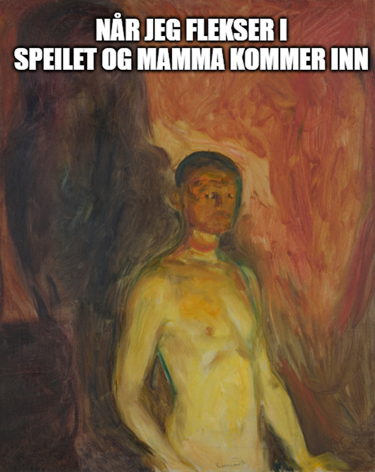 Foto: Brede Gautland Andersen Når jeg flekser i speilet og mamma kommer inn...