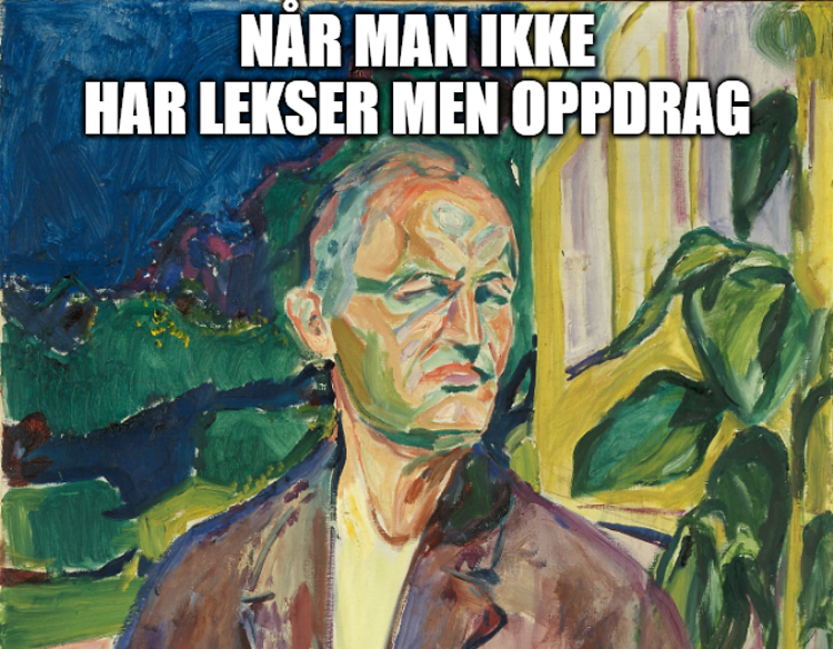 Når man ikke har lekser men oppdrag...